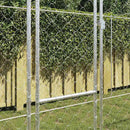 vidaXL Kutyaketrec Ezüst 800 x 200 x 200 cm Horganyzott acél