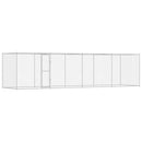 vidaXL Kutyaketrec Ezüst 800 x 200 x 256 cm Horganyzott acél