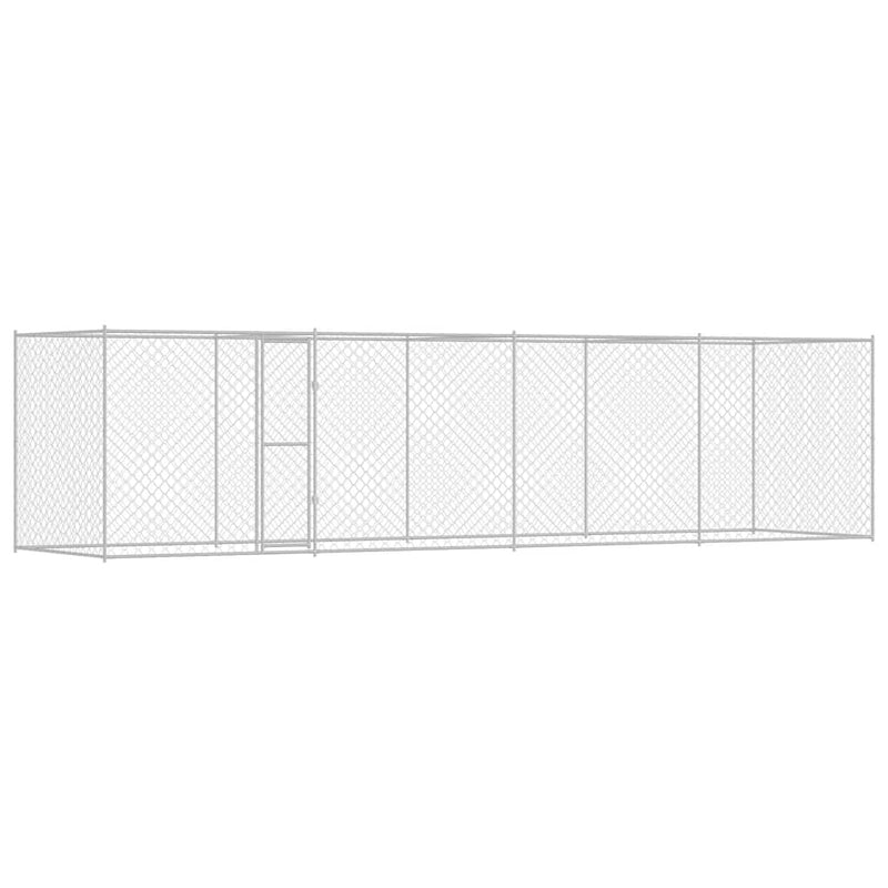 vidaXL Kutyaketrec Ezüst 800 x 200 x 256 cm Horganyzott acél