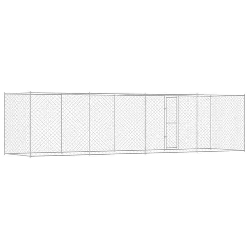 vidaXL Kutyaketrec Ezüst 800 x 200 x 256 cm Horganyzott acél