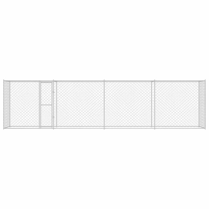 vidaXL Kutyaketrec Ezüst 800 x 200 x 256 cm Horganyzott acél