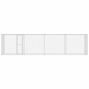 vidaXL Kutyaketrec Ezüst 800 x 200 x 200 cm Horganyzott acél