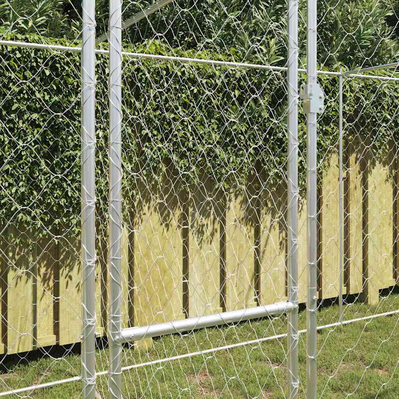 vidaXL Kutyaketrec Ezüst 600 x 200 x 200 cm Horganyzott acél