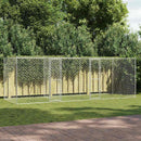 vidaXL Kutyaketrec Ezüst 600 x 200 x 200 cm Horganyzott acél