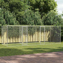 vidaXL Kutyaketrec Ezüst 600 x 200 x 200 cm Horganyzott acél