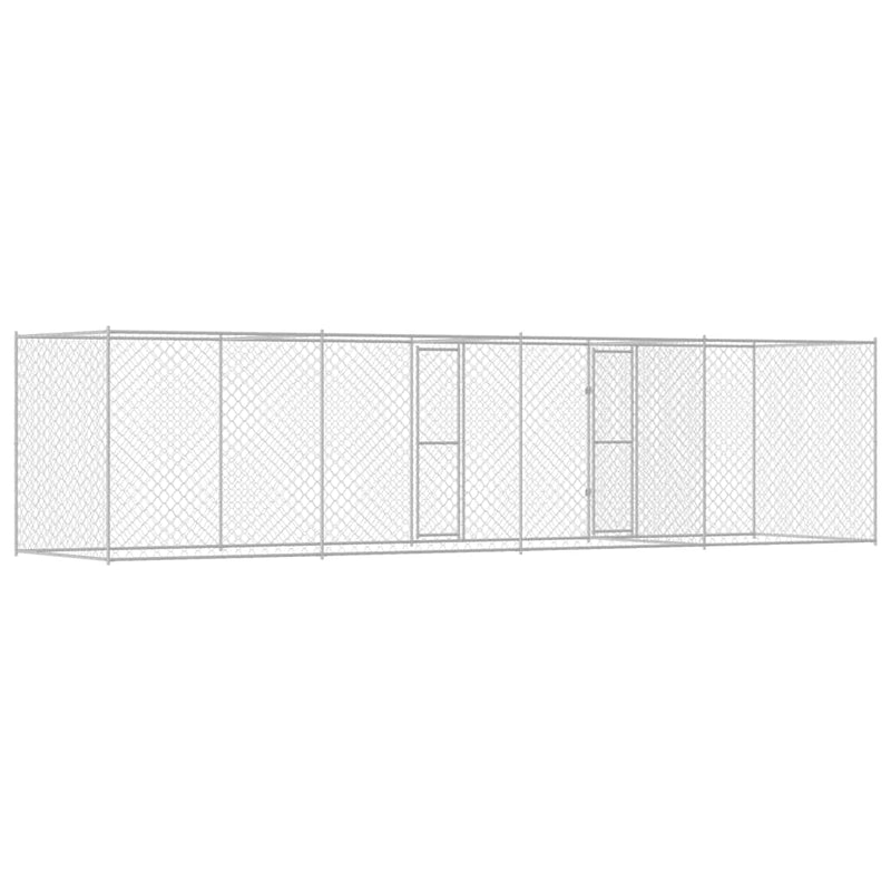 vidaXL Kutyaketrec Ezüst 600 x 200 x 200 cm Horganyzott acél