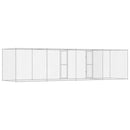 vidaXL Kutyaketrec Ezüst 600 x 200 x 200 cm Horganyzott acél
