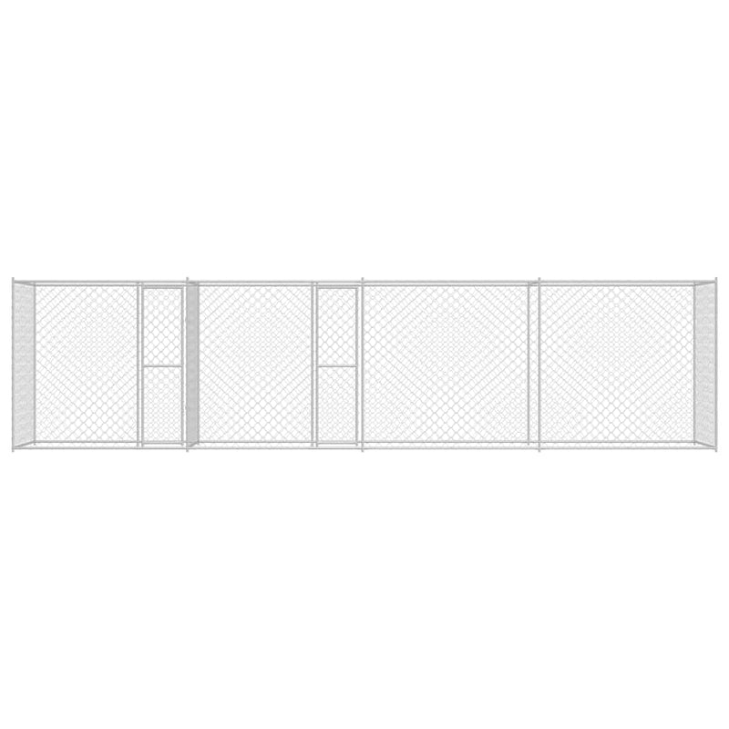 vidaXL Kutyaketrec Ezüst 600 x 200 x 200 cm Horganyzott acél