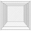 vidaXL Kutyaketrec Ezüst 600 x 200 x 200 cm Horganyzott acél