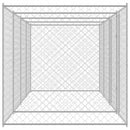 vidaXL Kutyaketrec Ezüst 600 x 200 x 200 cm Horganyzott acél