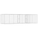 vidaXL Kutyaketrec Ezüst 800 x 200 x 200 cm Horganyzott acél