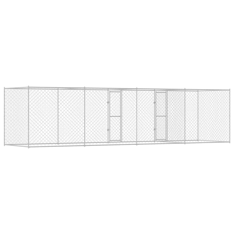 vidaXL Kutyaketrec Ezüst 800 x 200 x 200 cm Horganyzott acél