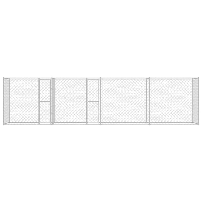 vidaXL Kutyaketrec Ezüst 800 x 200 x 200 cm Horganyzott acél