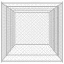vidaXL Kutyaketrec Ezüst 800 x 200 x 200 cm Horganyzott acél