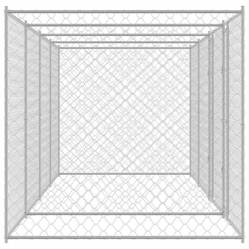 vidaXL Kutyaketrec Ezüst 800 x 200 x 200 cm Horganyzott acél