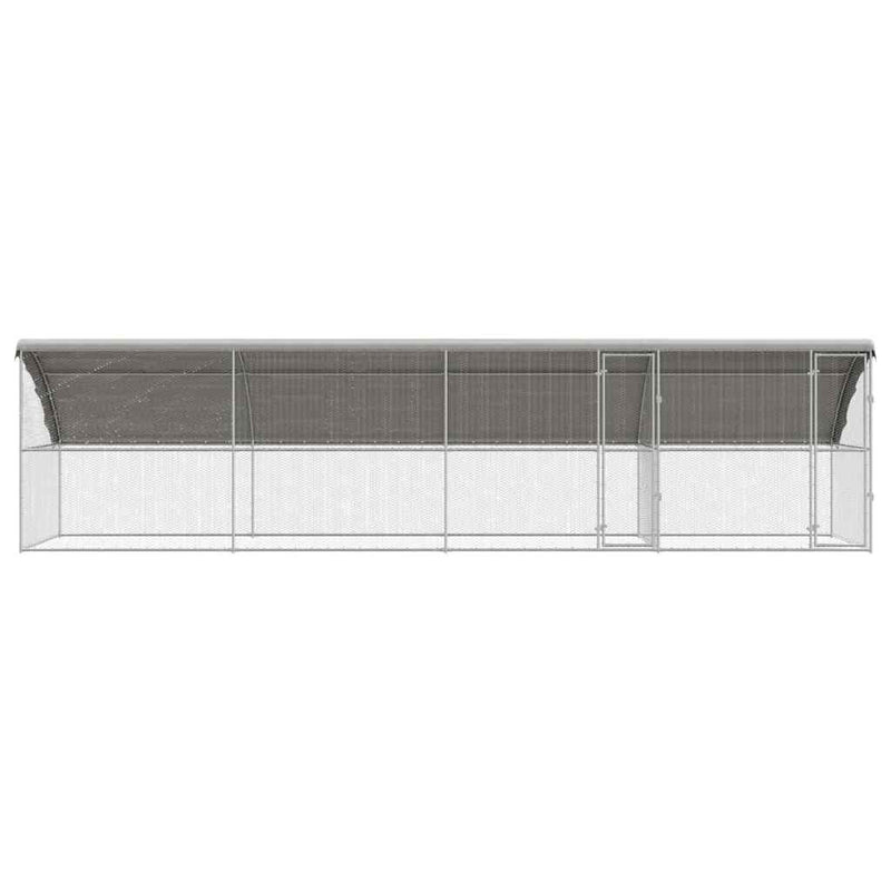 vidaXL Csirkeketrec Ezüst 800 x 200 x 198.5 cm Horganyzott acél