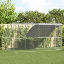 vidaXL Csirkeketrec Ezüst 400 x 200 x 198.5 cm Horganyzott acél