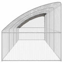 vidaXL Csirkeketrec Ezüst 800 x 200 x 198.5 cm Horganyzott acél