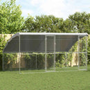 vidaXL Kutyaház tárolóval 2 pcs Ezüst 4 x 2 x 2 m Horganyzott acél