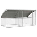 vidaXL Kutyaház tárolóval 2 pcs Ezüst 4 x 2 x 2 m Horganyzott acél