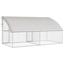 vidaXL Kutyaház tárolóval 2 pcs Ezüst 4 x 2 x 2 m Horganyzott acél