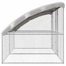 vidaXL Kutyaház tárolóval 2 pcs Ezüst 4 x 2 x 2 m Horganyzott acél