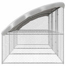 vidaXL Kutyaház tárolóval 3 pcs Ezüst 6 x 2 x 2 m Horganyzott acél