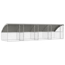 vidaXL Kutyaház tárolóval 4 pcs Ezüst 8 x 2 x 2 m Horganyzott acél