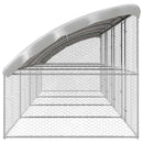 vidaXL Kutyaház tárolóval 4 pcs Ezüst 8 x 2 x 2 m Horganyzott acél