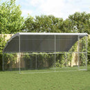 vidaXL Kutyaház tárolóval 2 pcs Ezüst 4 x 2 x 2 m Horganyzott acél