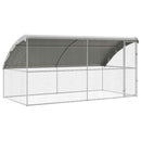 vidaXL Kutyaház tárolóval 2 pcs Ezüst 4 x 2 x 2 m Acél