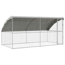 vidaXL Kutyaház tárolóval 2 pcs Ezüst 4 x 2 x 2 m Horganyzott acél