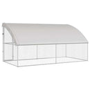 vidaXL Kutyaház tárolóval 2 pcs Ezüst 4 x 2 x 2 m Horganyzott acél