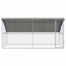 vidaXL Kutyaház tárolóval 2 pcs Ezüst 4 x 2 x 2 m Acél