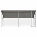 vidaXL Kutyaház tárolóval 2 pcs Ezüst 4 x 2 x 2 m Horganyzott acél