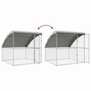 vidaXL Kutyaház tárolóval 2 pcs Ezüst 4 x 2 x 2 m Horganyzott acél