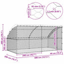 vidaXL Kutyaház tárolóval 2 pcs Ezüst 4 x 2 x 2 m Acél