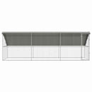 vidaXL Kutyaház tárolóval 3 pcs Ezüst 6 x 2 x 2 m Horganyzott acél