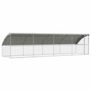 vidaXL Kutyaház tárolóval 4 pcs Ezüst 8 x 2 x 2 m Horganyzott acél