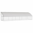 vidaXL Kutyaház tárolóval 4 pcs Ezüst 8 x 2 x 2 m Horganyzott acél