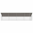 vidaXL Kutyaház tárolóval 4 pcs Ezüst 8 x 2 x 2 m Horganyzott acél