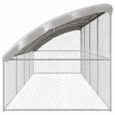 vidaXL Kutyaház tárolóval 4 pcs Ezüst 8 x 2 x 2 m Horganyzott acél