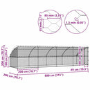 vidaXL Kutyaház tárolóval 4 pcs Ezüst 8 x 2 x 2 m Horganyzott acél