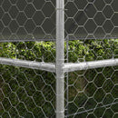 vidaXL Kutyaház tárolóval 3 pcs Ezüst 6 x 2 x 2 m Horganyzott acél