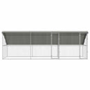 vidaXL Kutyaház tárolóval 3 pcs Ezüst 6 x 2 x 2 m Horganyzott acél