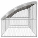 vidaXL Kutyaház tárolóval 3 pcs Ezüst 6 x 2 x 2 m Horganyzott acél