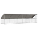 vidaXL Kutyaház tárolóval 4 pcs Ezüst 8 x 2 x 2 m Horganyzott acél