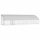 vidaXL Kutyaház tárolóval 4 pcs Ezüst 8 x 2 x 2 m Horganyzott acél