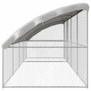 vidaXL Kutyaház tárolóval 4 pcs Ezüst 8 x 2 x 2 m Horganyzott acél