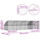 vidaXL Kutyaház tárolóval 4 pcs Ezüst 8 x 2 x 2 m Acél